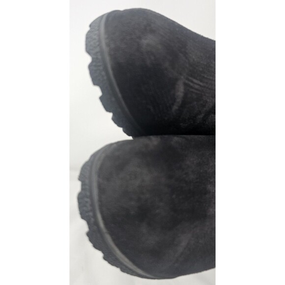 I Love Billy BettyBoo Black Faux Suede Knee High Winter Zip Tye Boots Sz 41 - Picture 2 of 16